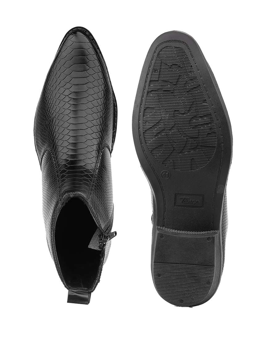 men black slip on boot - 22555064 -  Standard Image - 5