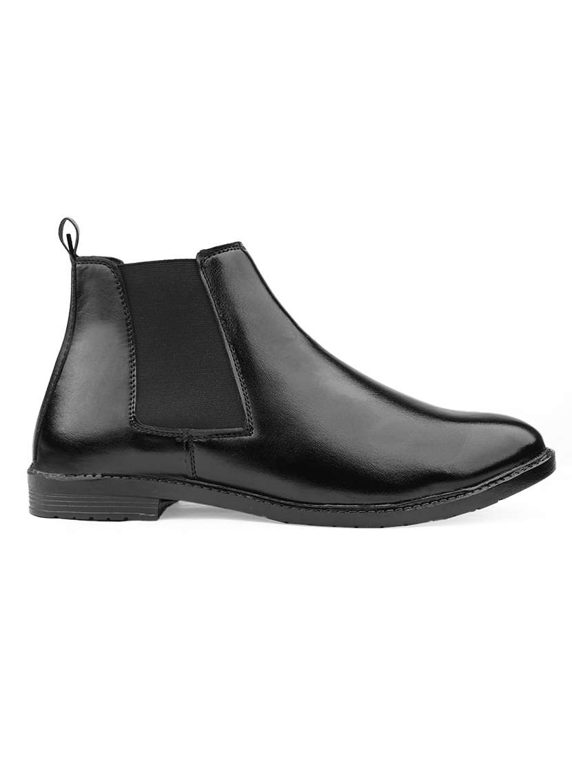 men black slip on boot - 22555065 -  Standard Image - 3