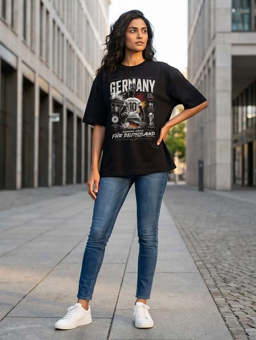 black cotton oversized tshirt - 22555098 -  Standard Image - 3