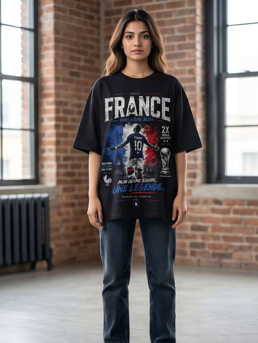 black cotton oversized tshirt - 22555099 -  Standard Image - 3