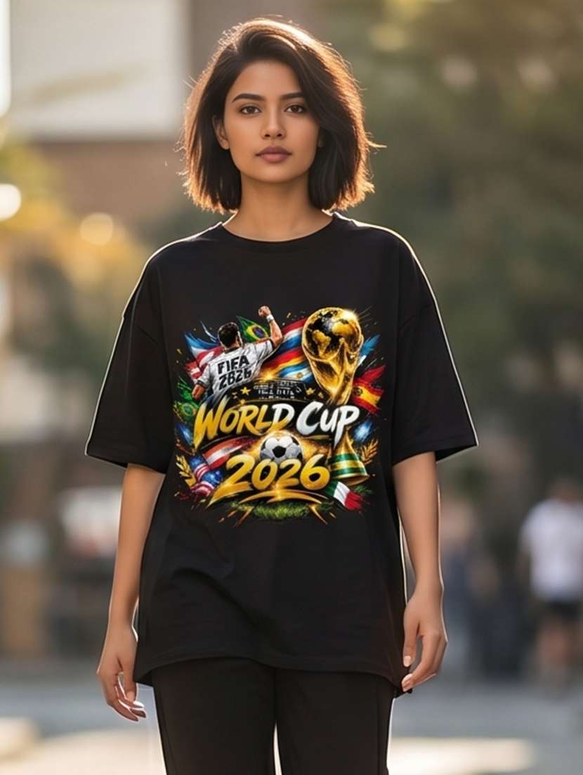 black cotton oversized tshirt
