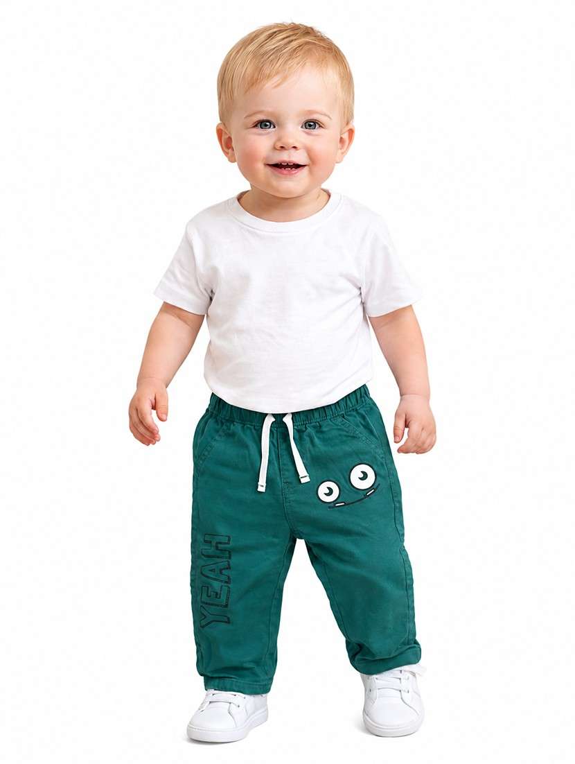 boys printed mid rise casual trouser - 22555115 -  Standard Image - 3