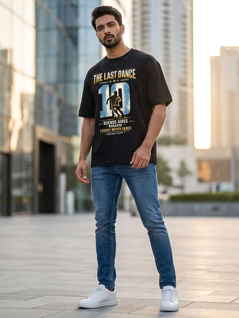 black cotton front print tshirt - 22555127 -  Standard Image - 3