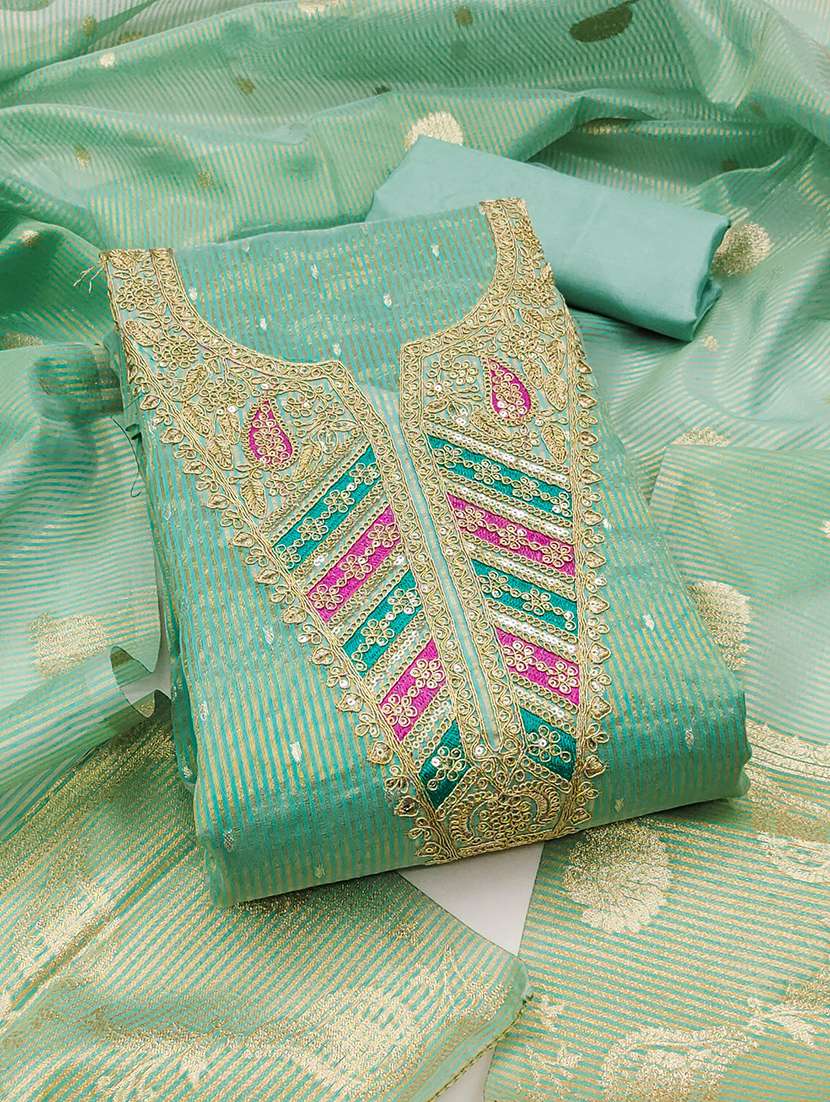 women self design unstitched suit set