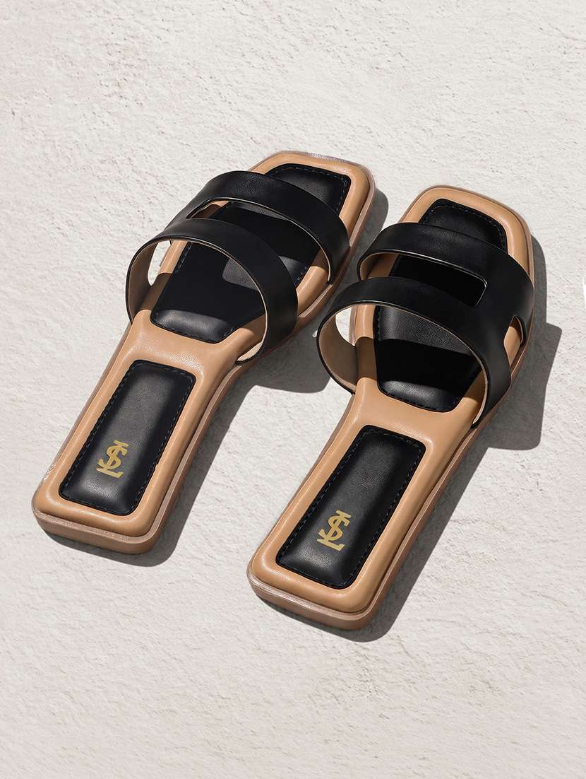 women solid slip on flats