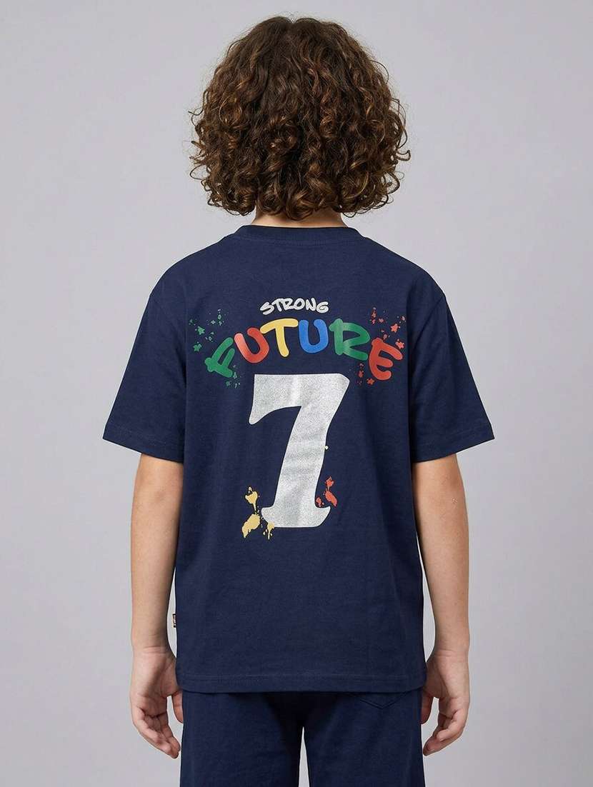 boys printed short sleeves regular fit t-shirt