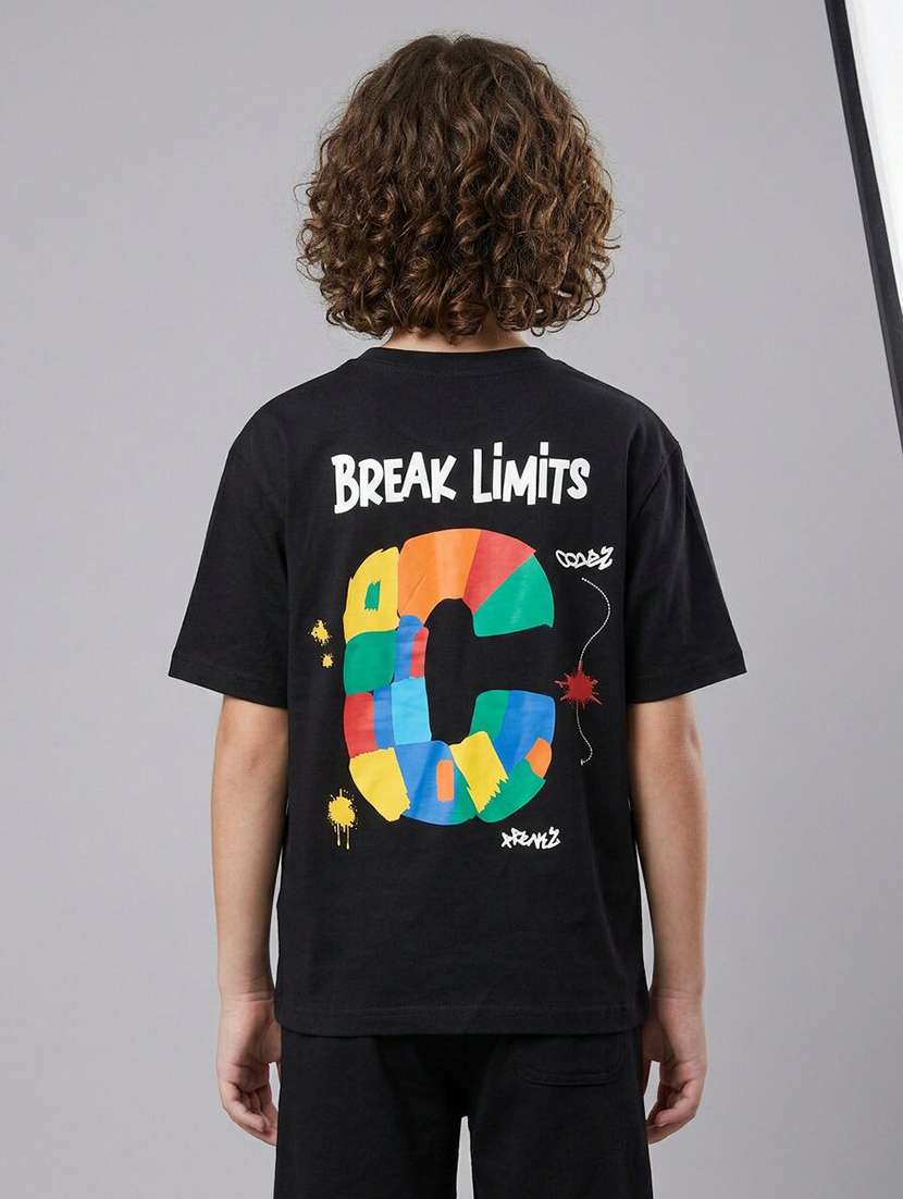 boys printed short sleeves regular fit t-shirt