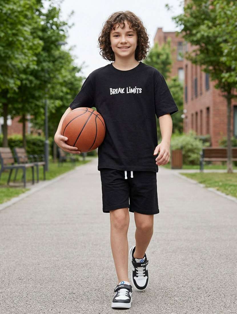 Boys Printed Short Sleeves Regular Fit T-shirt - 22555869 -  Standard Image - 3
