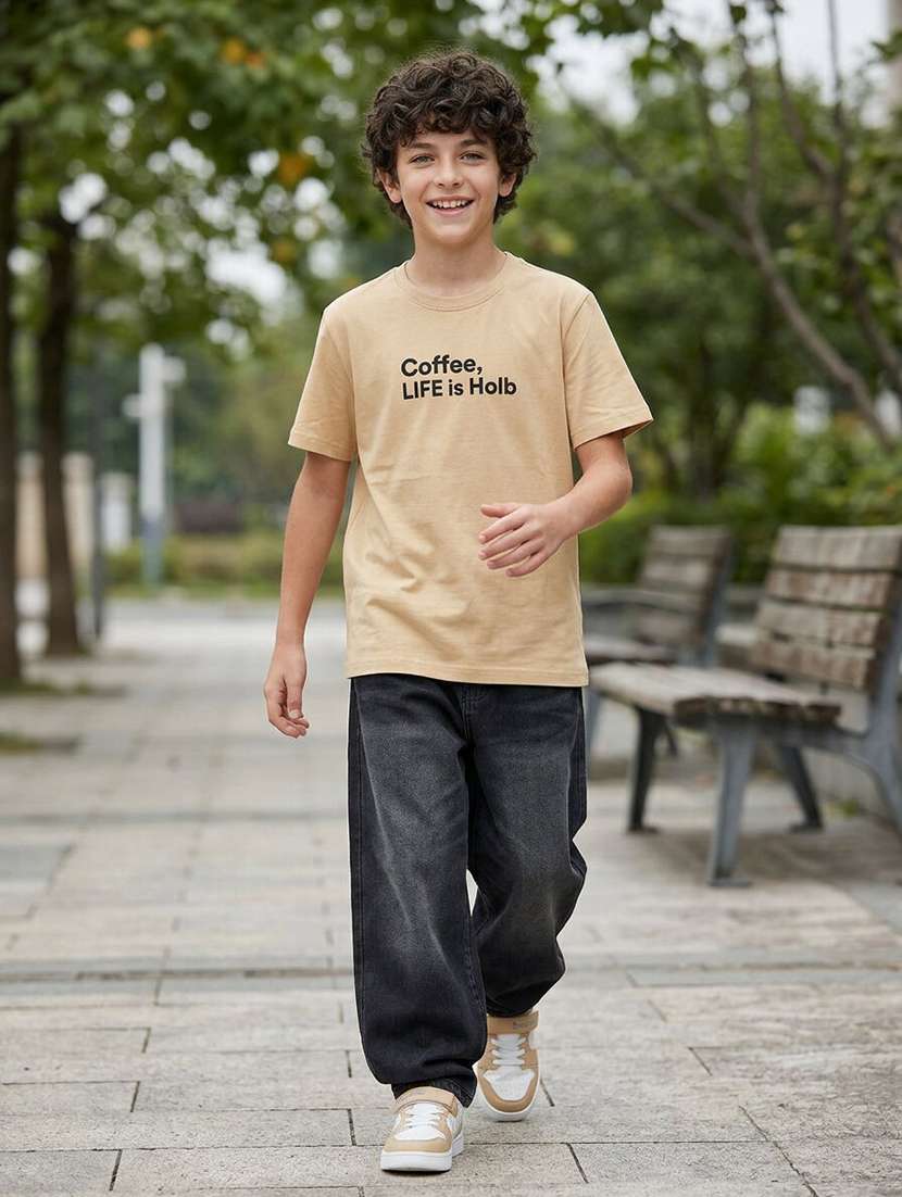 Boys Printed Short Sleeves Regular Fit T-shirt - 22555878 -  Standard Image - 3