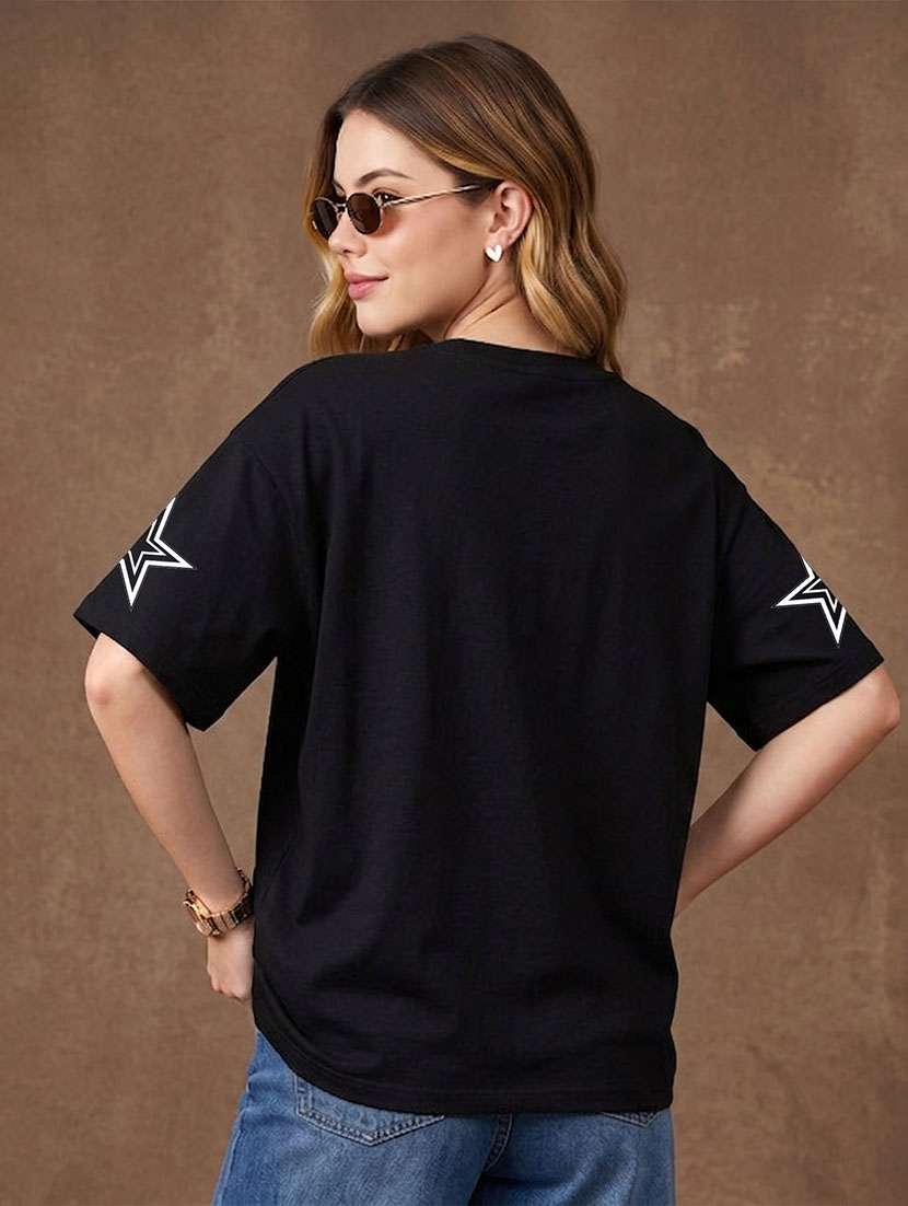 Women Printed Short Sleeves Oversized T-shirt - 22556266 -  Standard Image - 3