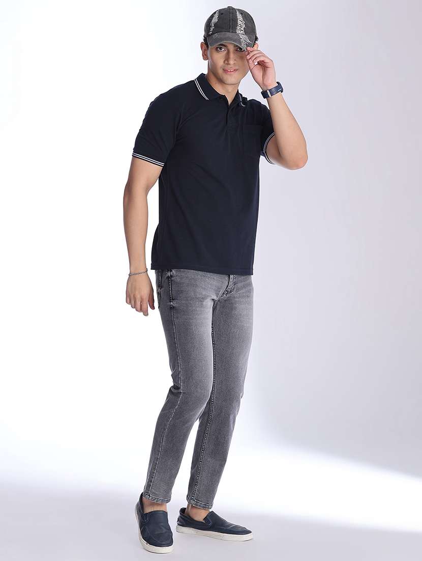 men washed mid rise ankle length slim fit jeans - 22556888 -  Standard Image - 5