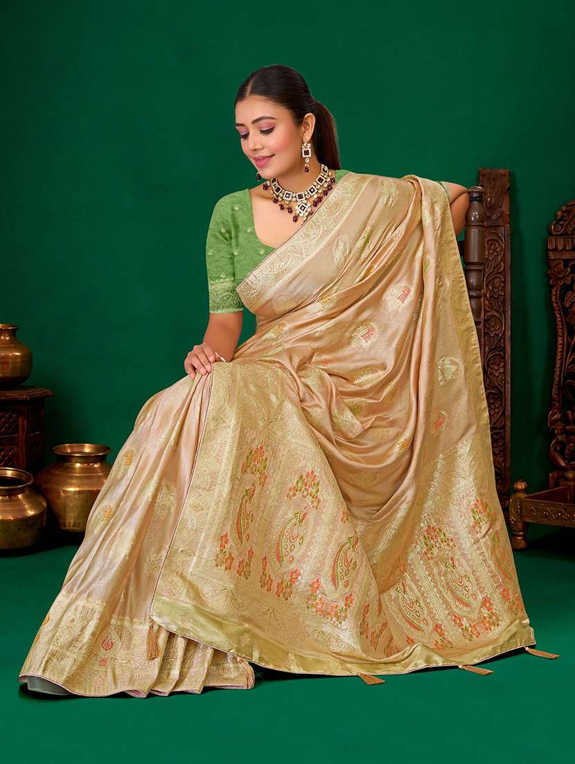 women self design banarasi saree with blouse - 22556906 -  Standard Image - 3