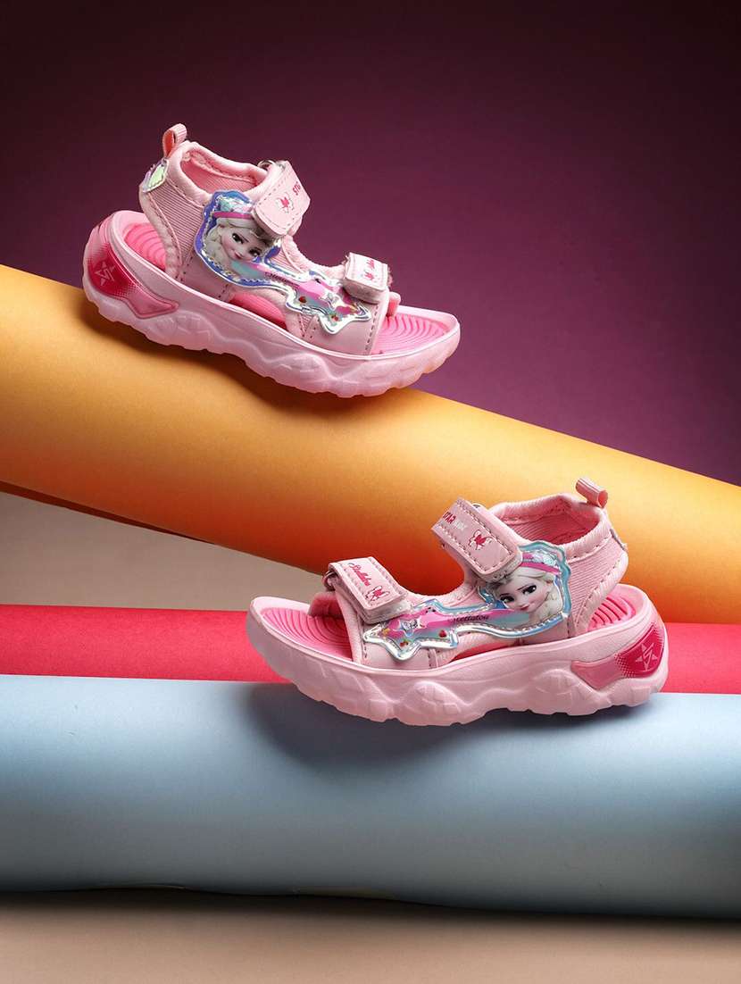 girls printed ankle strap floaters
