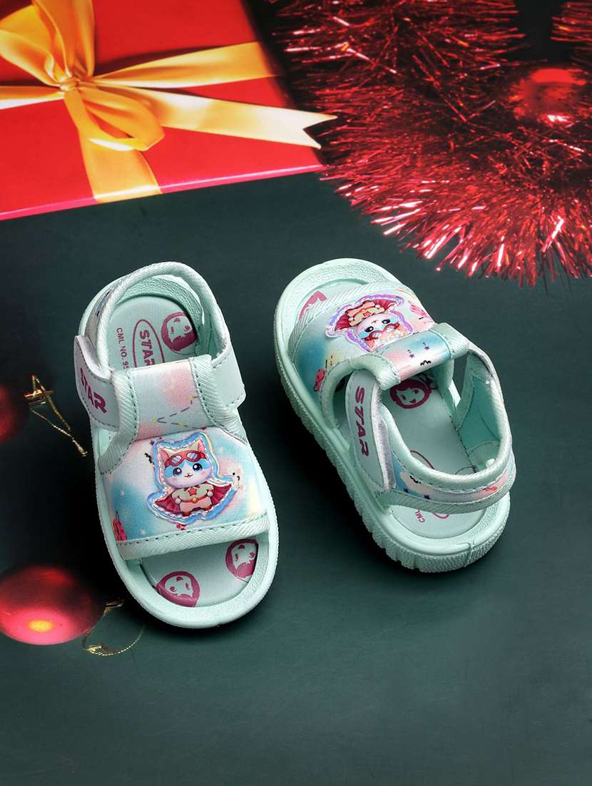 kids printed ankle strap floaters