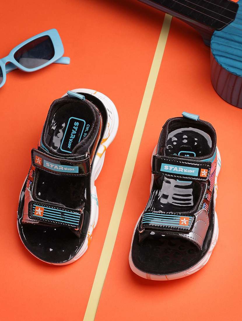 kids printed ankle strap floaters