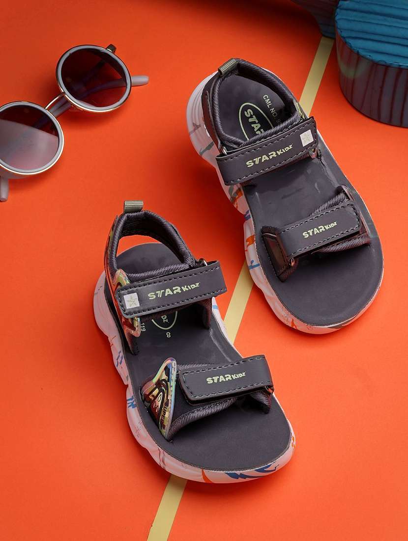 kids printed ankle strap floaters
