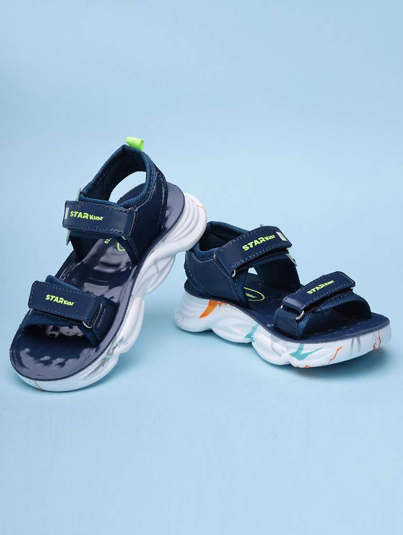 kids printed ankle strap floaters