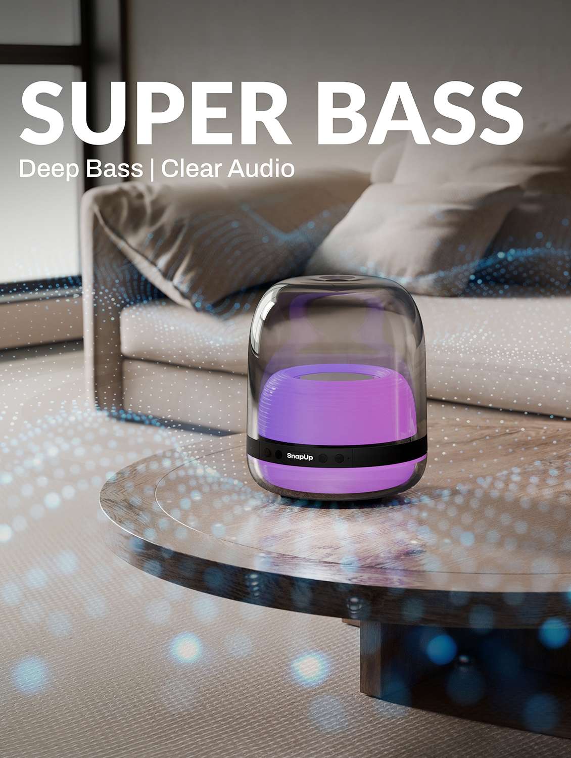 snapup groove blast premium bluetooth speaker (electric black) - 22557006 -  Standard Image - 5