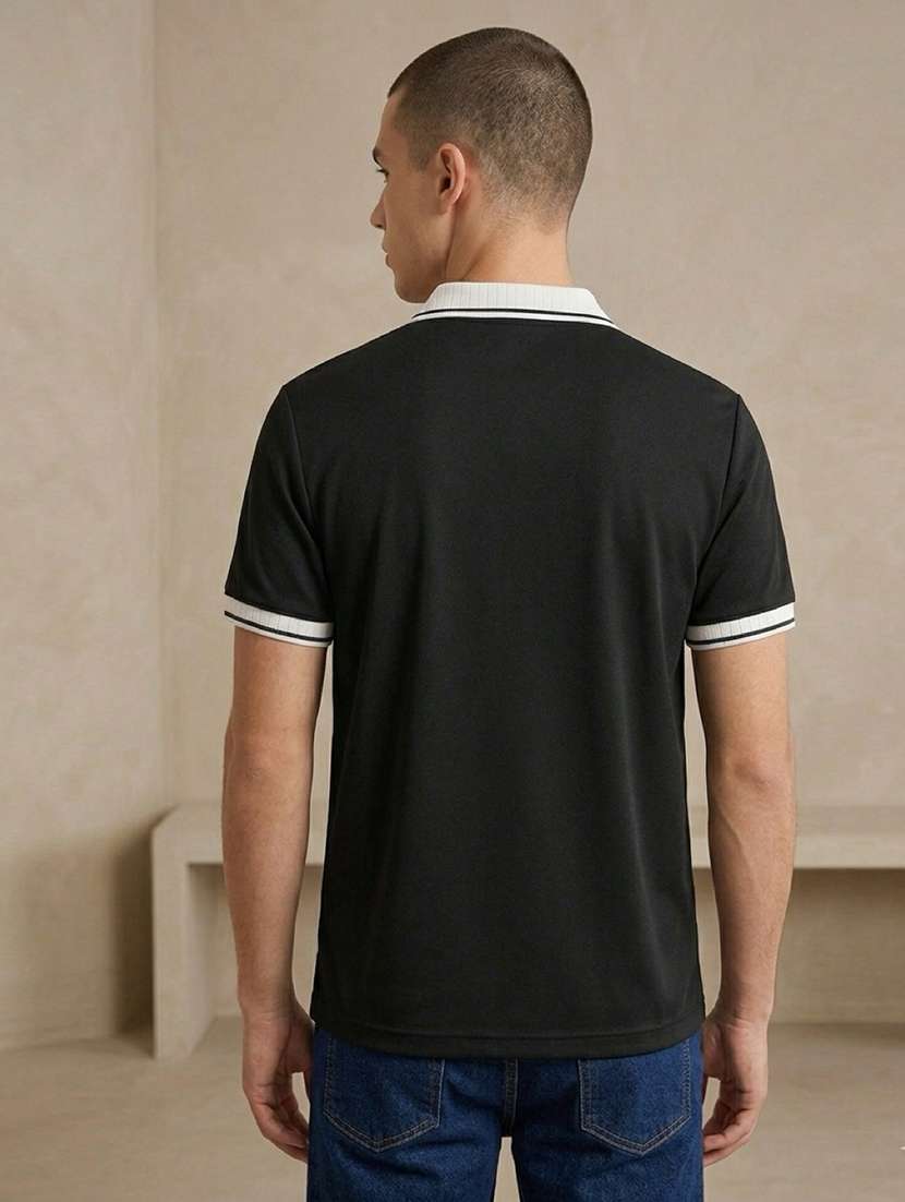 men solid short sleeve regular fit polo t-shirt - 22557007 -  Standard Image - 3
