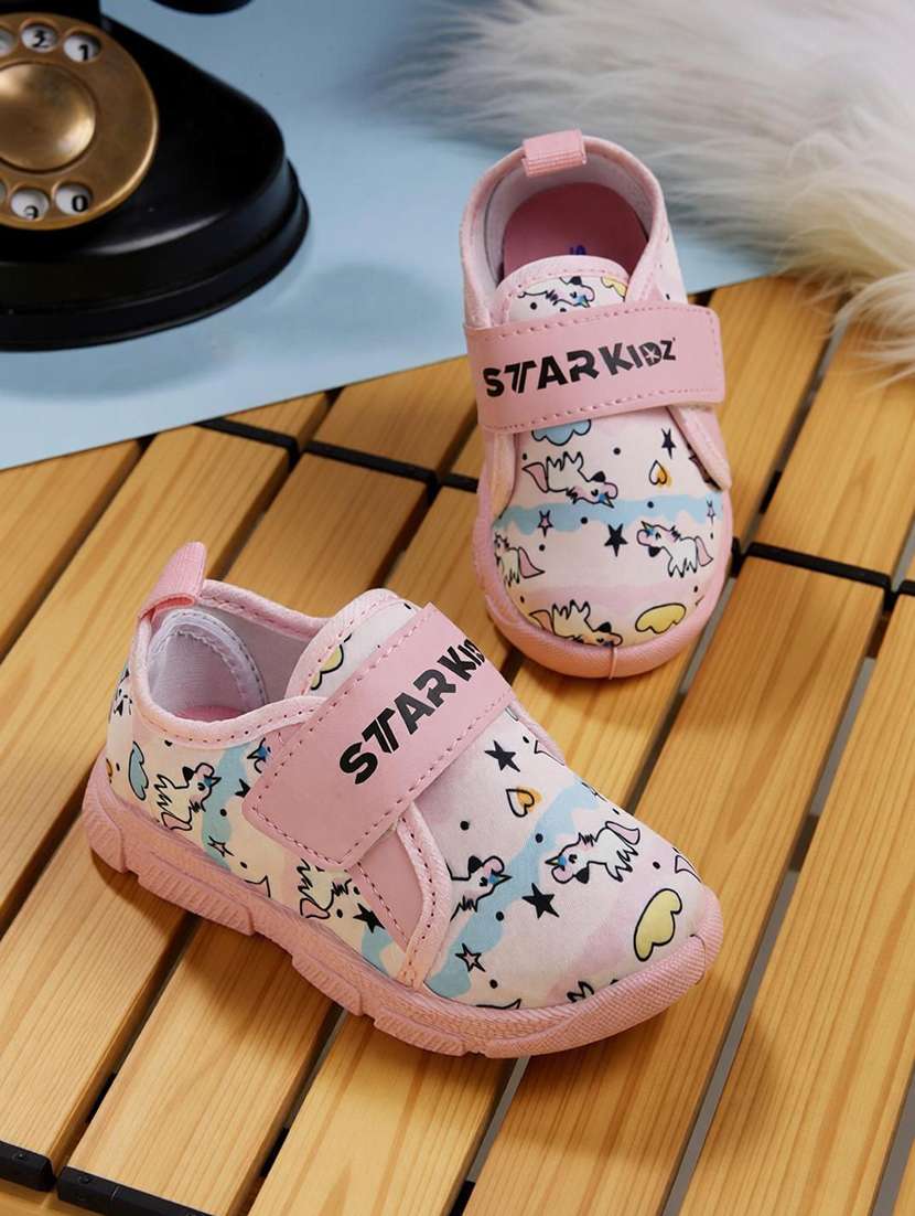 girls printed slip on shoes