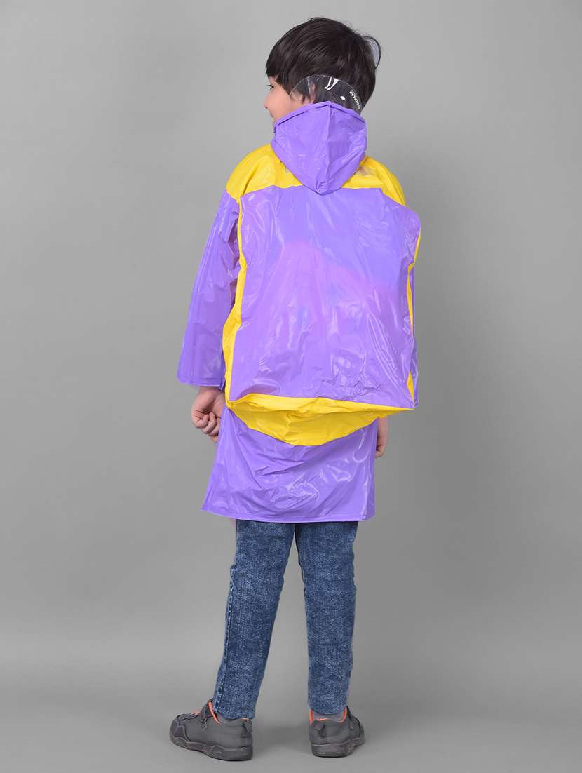 kids colourblocked long sleeves raincoat - 22557151 -  Standard Image - 3