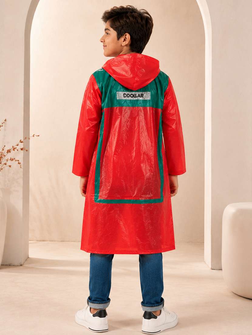 kids colourblocked long sleeves raincoat - 22557152 -  Standard Image - 3