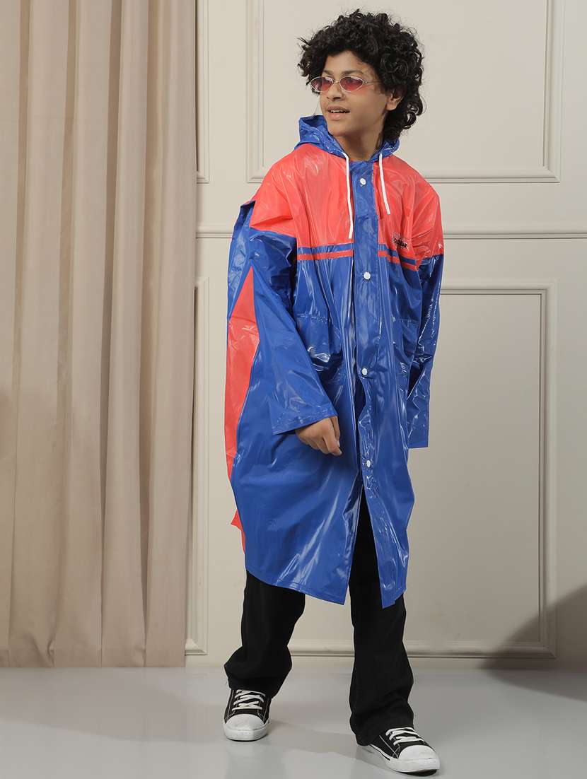 kids colourblocked long sleeves raincoat - 22557153 -  Standard Image - 3