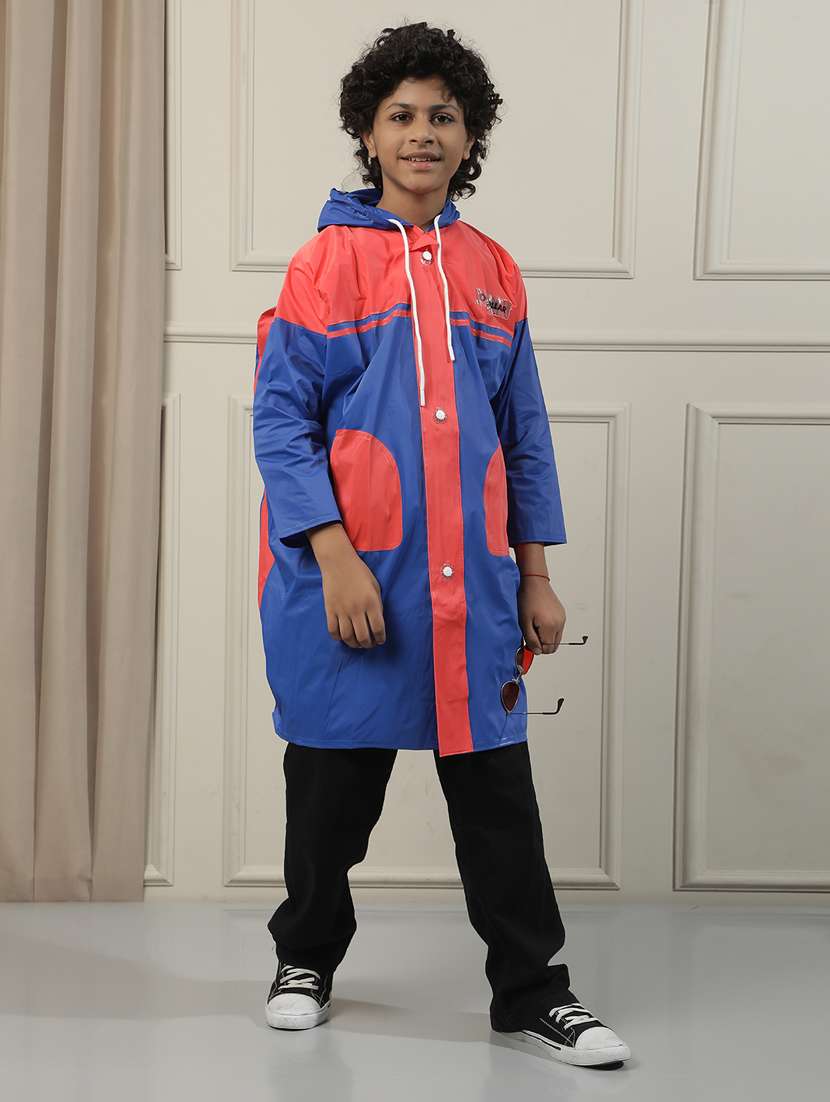 kids colourblocked long sleeves raincoat - 22557159 -  Standard Image - 3