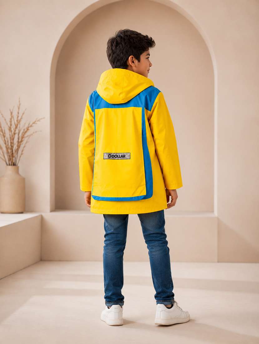 kids colourblocked long sleeves raincoat - 22557162 -  Standard Image - 3