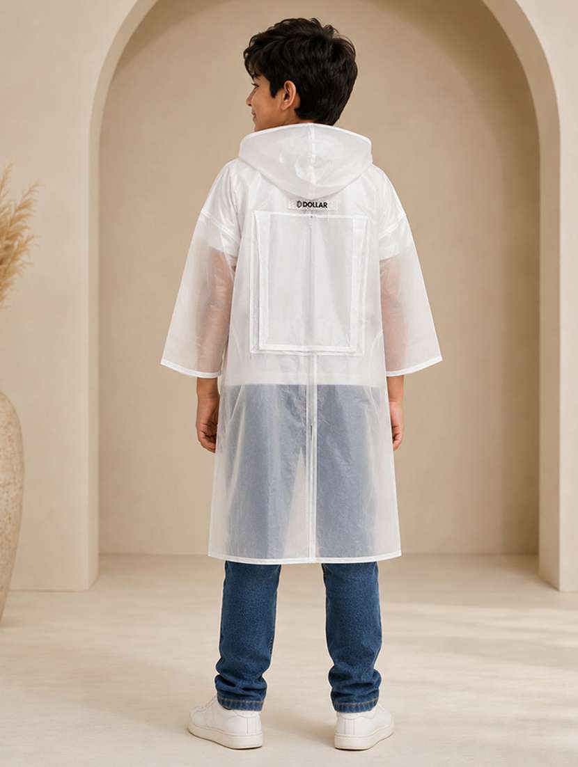 kids solid long sleeves raincoat - 22557168 -  Standard Image - 3