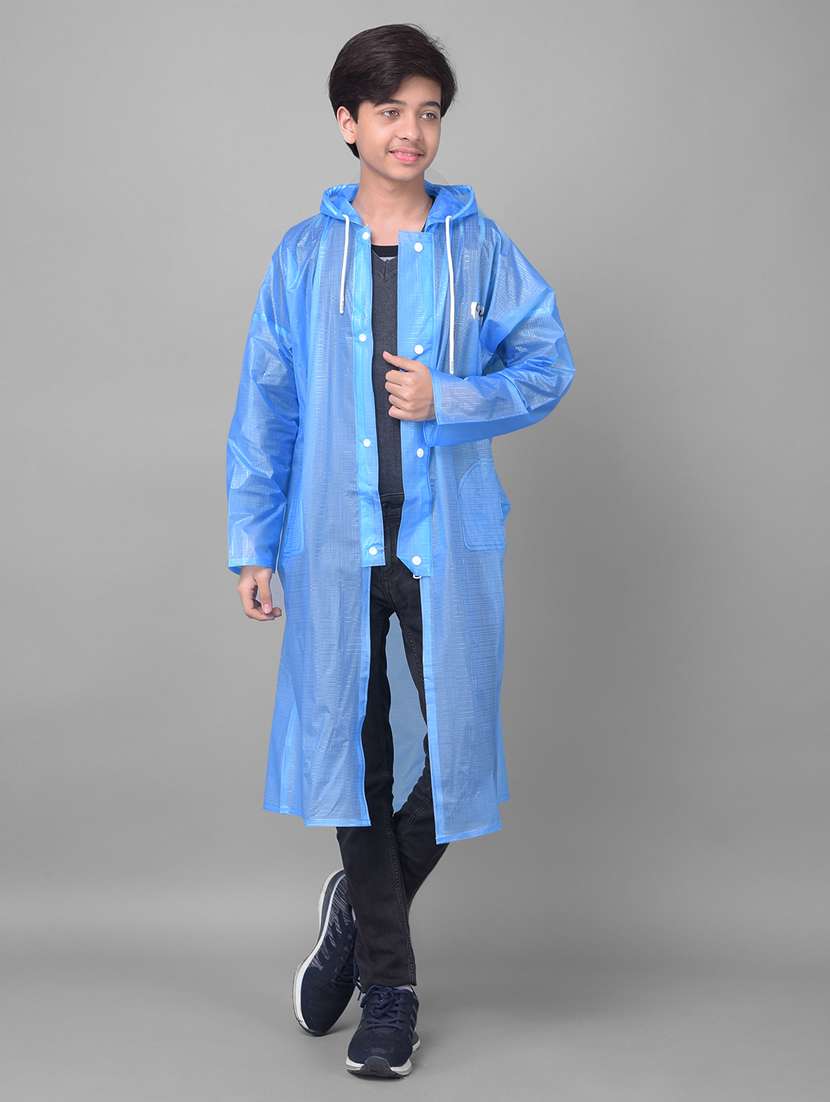 kids self design long sleeves raincoat