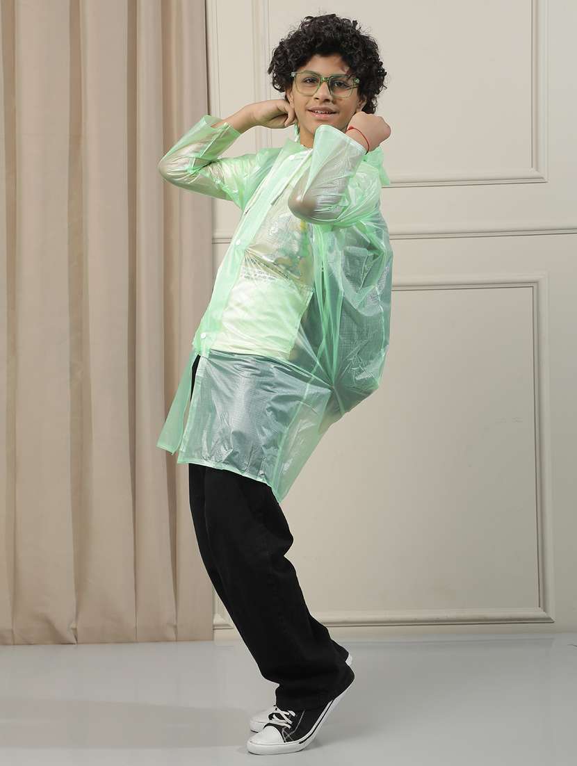 kids self design long sleeves raincoat - 22557170 -  Standard Image - 3