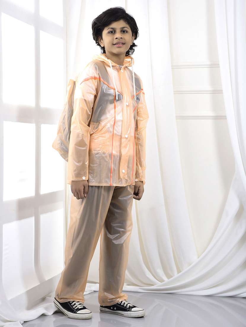 kids self design long sleeves raincoat - 22557172 -  Standard Image - 3