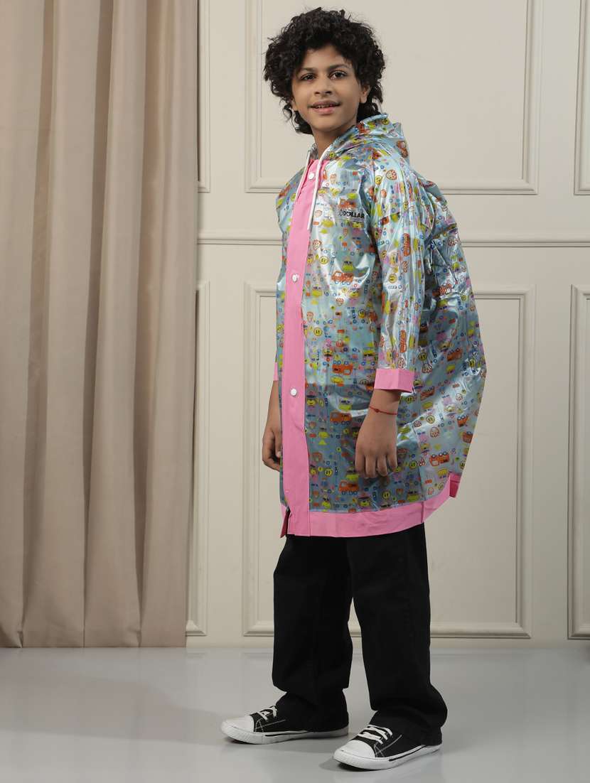 kids printed long sleeves raincoat - 22557181 -  Standard Image - 3