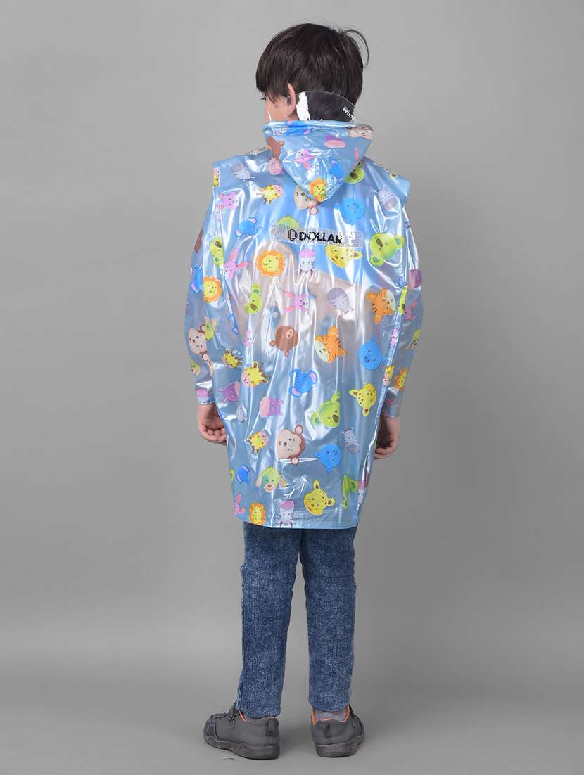 Kids Printed Long Sleeves Raincoat - 22557189 -  Standard Image - 3