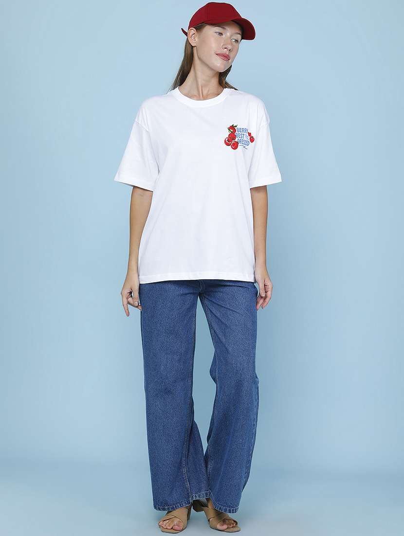 women printed short sleeves oversized t-shirt - 22557290 -  Standard Image - 5