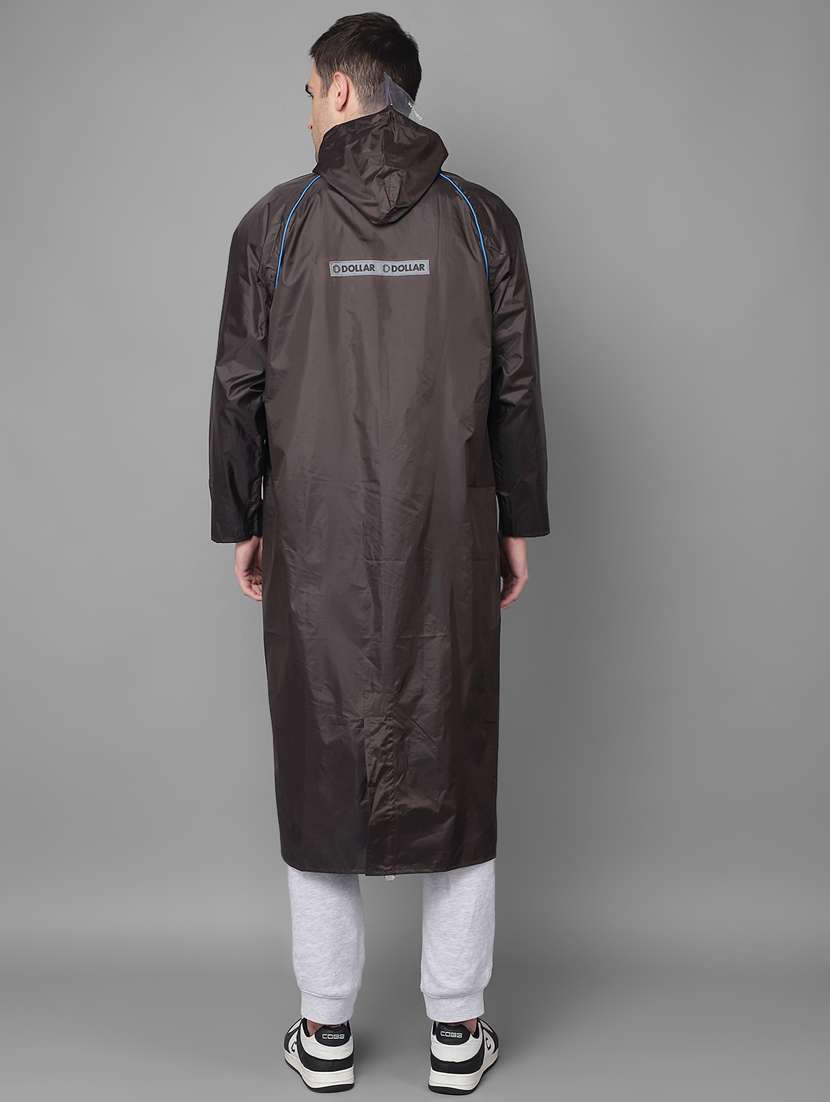 men solid long sleeve hooded raincoat - 22557299 -  Standard Image - 3