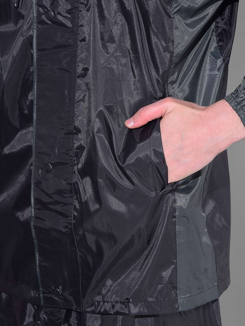 men solid long sleeve hooded rain suit set - 22557559 -  Standard Image - 5