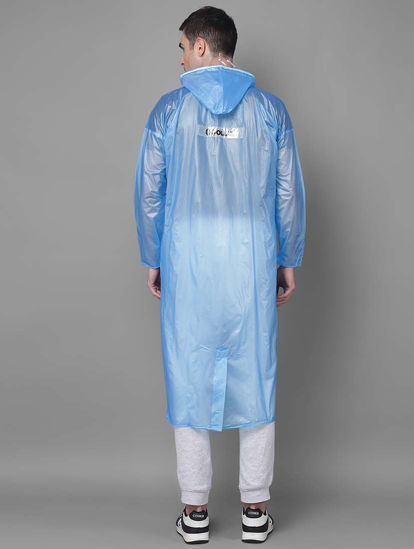 men textured long sleeve hooded raincoat - 22557606 -  Standard Image - 3
