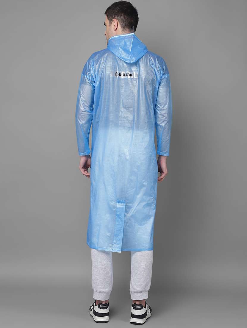 men checkered long sleeve hooded raincoat - 22557611 -  Standard Image - 3