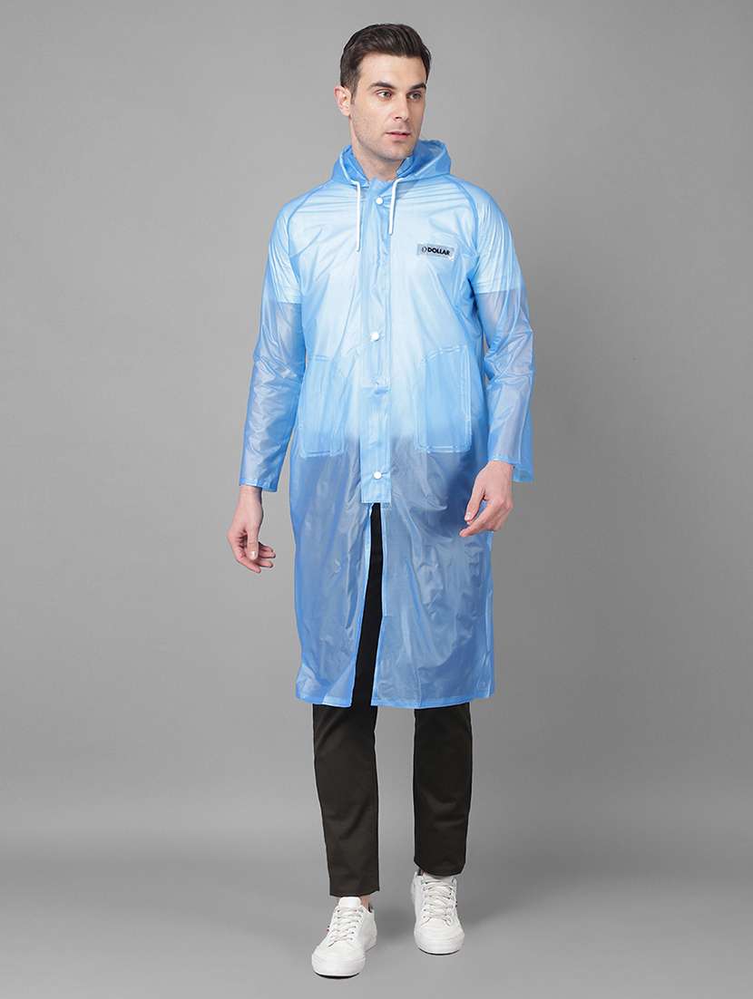men textured long sleeve hooded raincoat - 22557622 -  Standard Image - 3