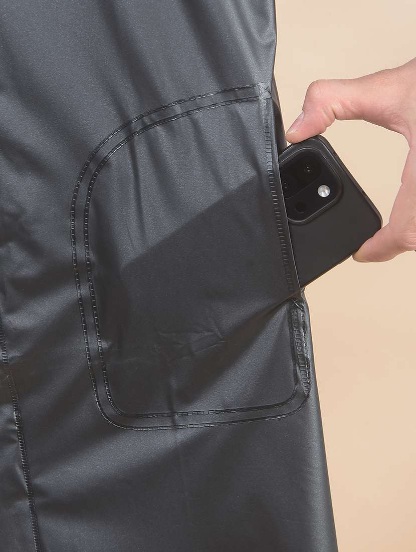 men solid long sleeve hooded raincoat - 22557636 -  Standard Image - 5