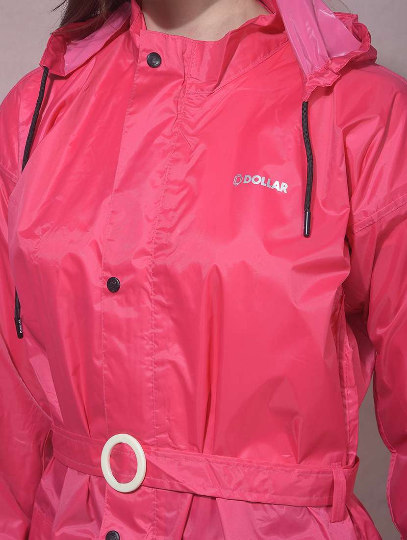 women solid long sleeves raincoat - 22557694 -  Standard Image - 5