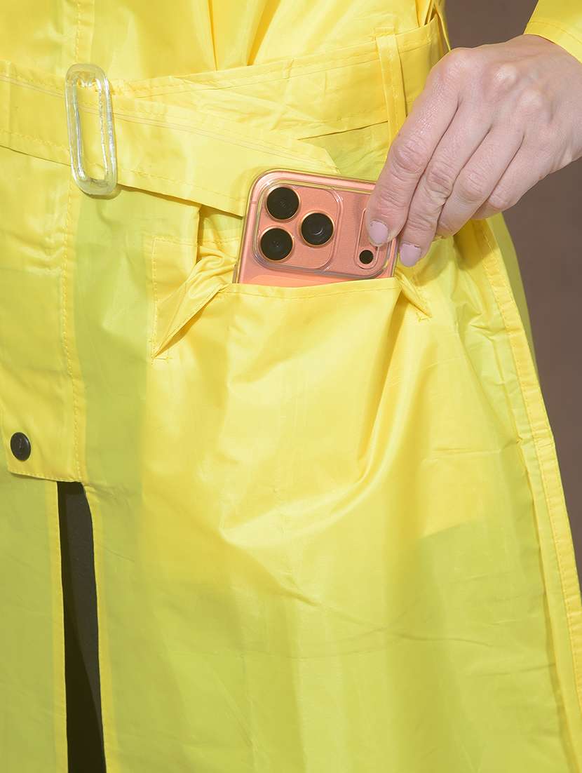 women solid long sleeves raincoat - 22557699 -  Standard Image - 5