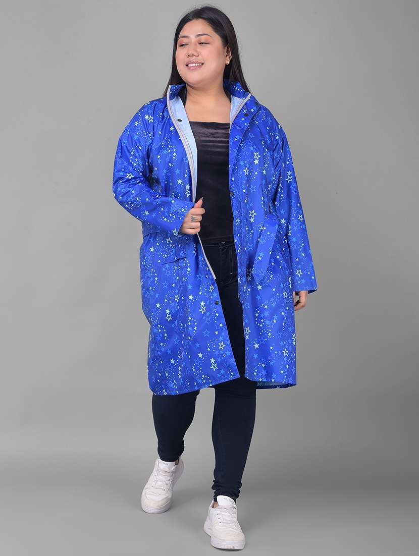 Women Printed Long Sleeves Raincoat - 22557700 -  Standard Image - 3
