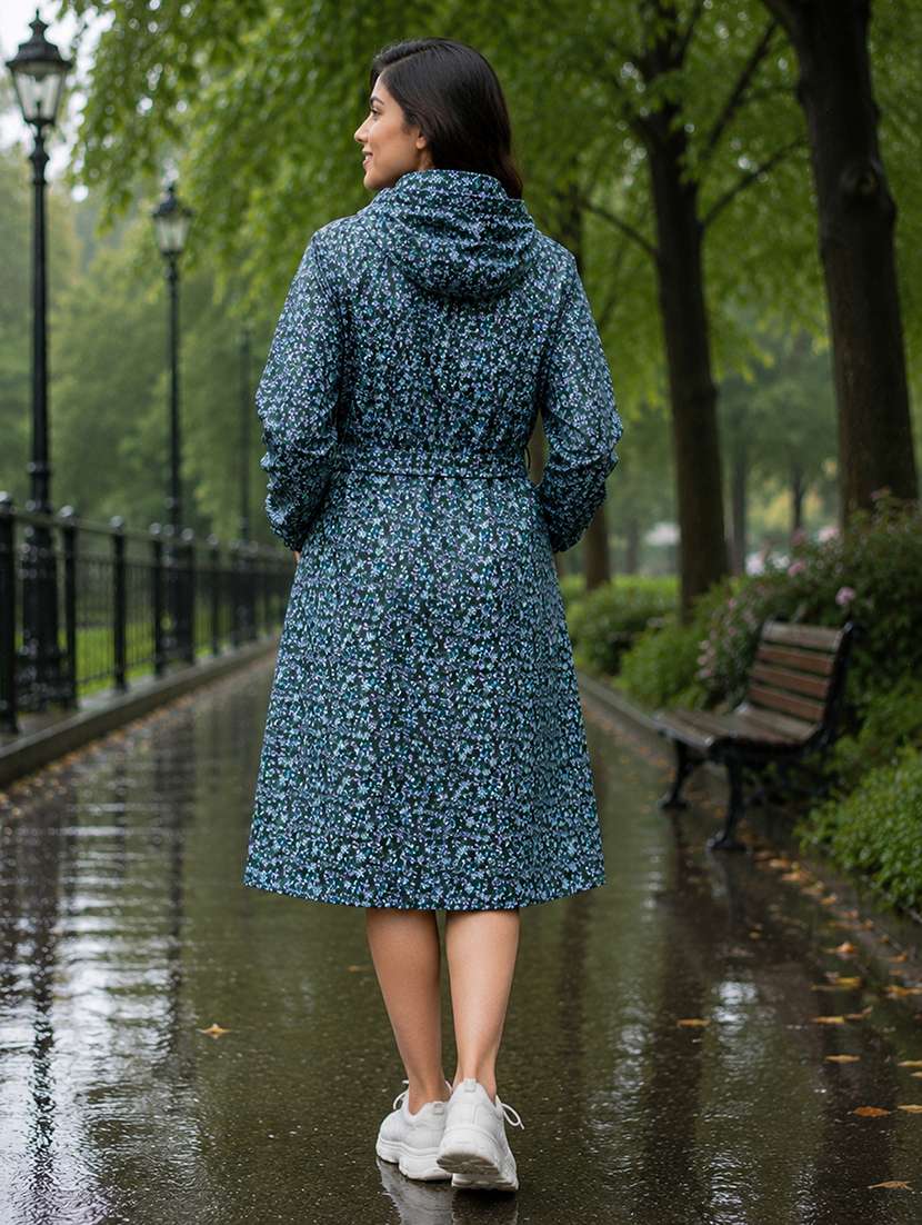 women printed long sleeves raincoat - 22557706 -  Standard Image - 5