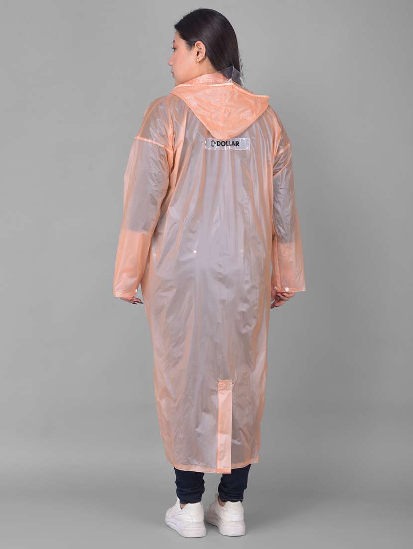 women self design long sleeves raincoat - 22557732 -  Standard Image - 3