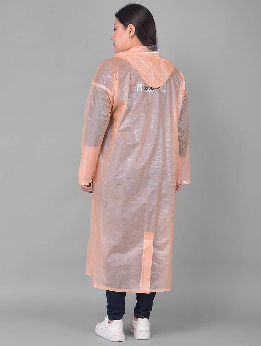 women self design long sleeves raincoat - 22557737 -  Standard Image - 3