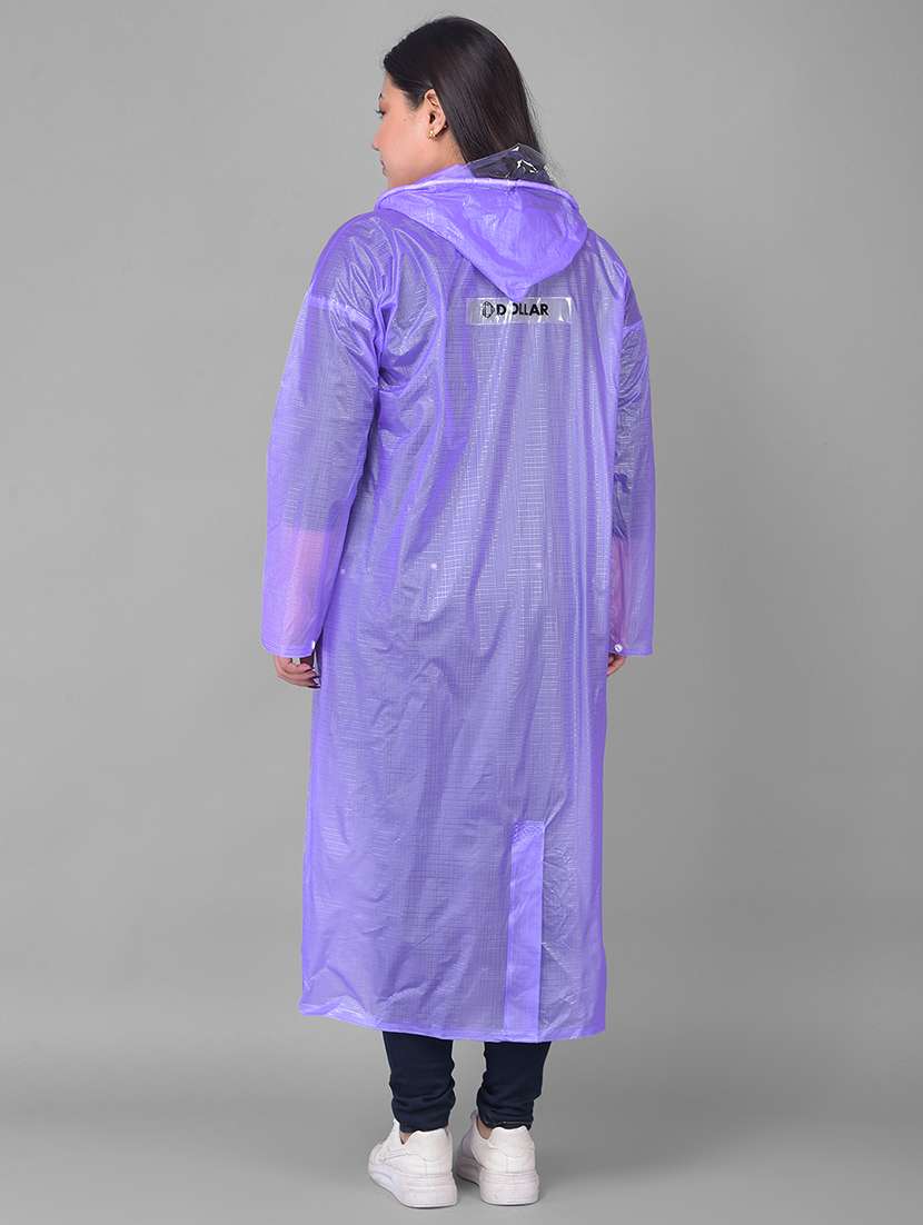 women self design long sleeves raincoat - 22557738 -  Standard Image - 3
