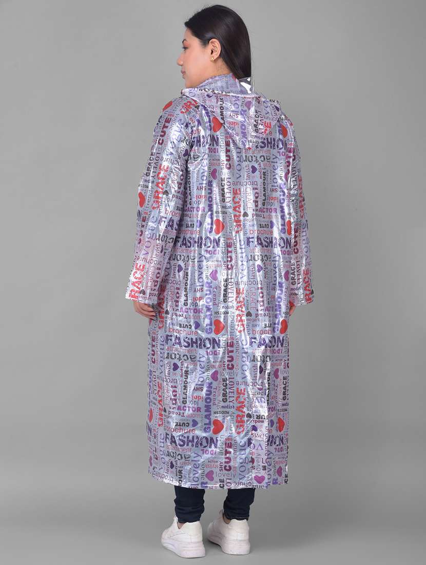 women printed long sleeves raincoat - 22557747 -  Standard Image - 3